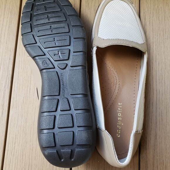 BNWT - IOB EASY SPIRIT All Aboard leather in Taupe / Ivory (5.5) - Picture 4 of 7